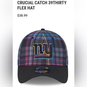NEW ERA NEW YORK GIANTS NEW MENS BLACK  CRUCIAL CATCH 39THIRTY FLEX HAT
